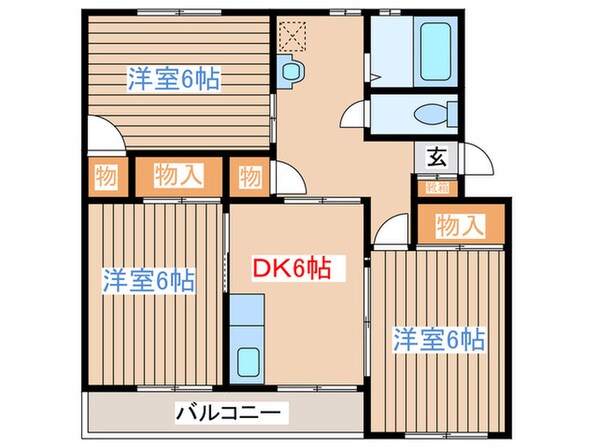 コーポタンノ１の物件間取画像